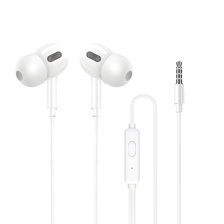 WK YA11 3.5mm Interface Wired Earphone,Length: 1.2m (White) - In Ear Wired Earphone by WK | Online Shopping UK | buy2fix
