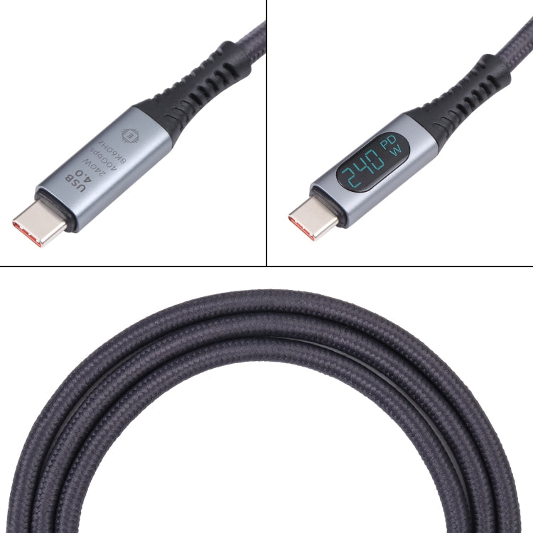 40Gbps 8K USB-C/Type-C to USB-C/Type-C Digital Video Cable Compatible with USB 4, Length: 1m (Black) - Video & Audio Cable by buy2fix | Online Shopping UK | buy2fix