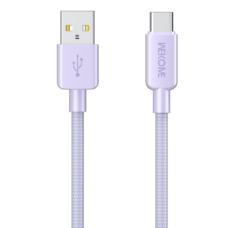 WEKOME WDC-03 Tidal Energy Series 6A USB to USB-C/Type-C Braided Data Cable, Length: 1m (Purple) -  by WK | Online Shopping UK | buy2fix