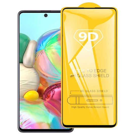 For Galaxy A71/A73 9D Full Glue Full Screen Tempered Glass Film - Samsung Accessories by buy2fix | Online Shopping UK | buy2fix