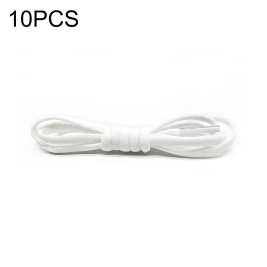 10 PCS Stretch Spandex Non Binding Elastic Shoe Laces (White) - Outdoor & Sports by buy2fix | Online Shopping UK | buy2fix