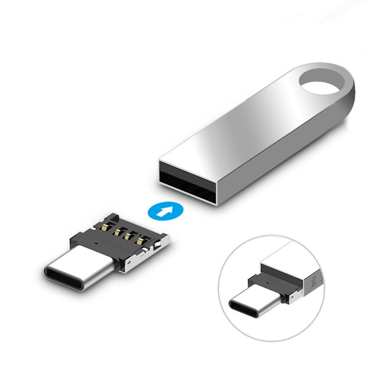 Mini Aluminum Alloy USB-C / Type-C Male to USB Female OTG Adapter Connector - OTG Adapter by buy2fix | Online Shopping UK | buy2fix