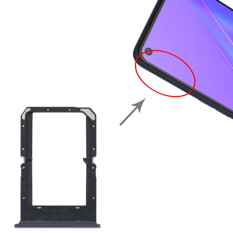 For OPPO A72 4G / A92 4G SIM Card Tray + SIM Card Tray (Black) - Card Socket by buy2fix | Online Shopping UK | buy2fix