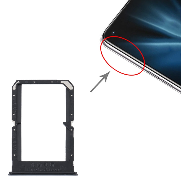 For OPPO K9 SIM Card Tray + SIM Card Tray (Black) - Card Socket by buy2fix | Online Shopping UK | buy2fix