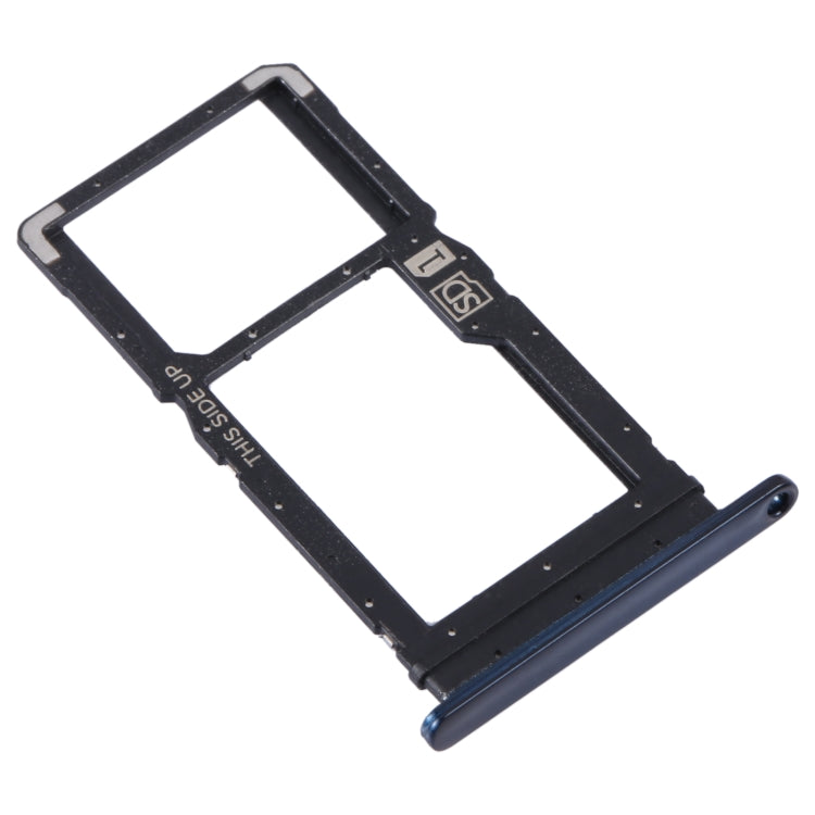 For Motorola Moto One Fusion Plus Original SIM Card Tray + Micro SD Card Tray (Blue) - Repair & Spare Parts by buy2fix | Online Shopping UK | buy2fix