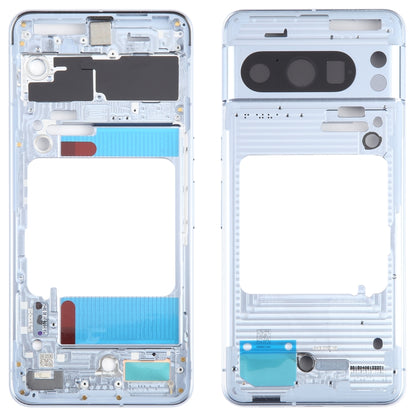 For Google Pixel 8 Pro Original Front Housing LCD Frame Bezel Plate (Blue) - Full Housing Cover by buy2fix | Online Shopping UK | buy2fix