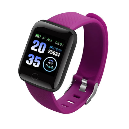 116plus 1.3 inch Color Screen Smart Bracelet IP67 Waterproof, Support Call Reminder/ Heart Rate Monitoring /Blood Pressure Monitoring/ Sleep Monitoring/Excessive Sitting Reminder/Blood Oxygen Monitoring(Purple) - Smart Wear by buy2fix | Online Shopping UK | buy2fix