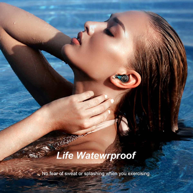 T8 Hifi Wireless Bluetooth 5.0 Earphone Waterproof Sports Gaming Earphone Noise Earbuds with LED Display(Cloth) - Bluetooth Earphone by buy2fix | Online Shopping UK | buy2fix