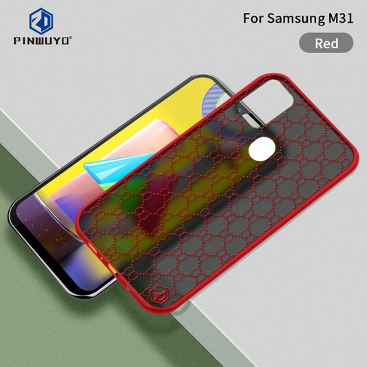 For Samsung Galaxy M31 PINWUYO Series 2 Generation PC + TPU Waterproof and Anti-drop All-inclusive Protective Case(Red) - Galaxy Phone Cases by PINWUYO | Online Shopping UK | buy2fix