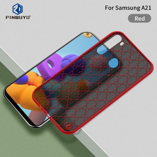 For Samsung Galaxy A21 PINWUYO Series 2nd Generation PC + TPU Anti-drop All-inclusive Protective Shell Matte Back Cover(Red) - Galaxy Phone Cases by PINWUYO | Online Shopping UK | buy2fix