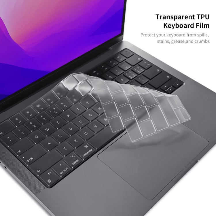 For MacBook Air 13.6 2022/2024 A2681 M2 / A3113 M3 EU Version ENKAY 3 in 1 Crystal Laptop Case with TPU Keyboard Film / Anti-dust Plugs (Deep Purple) - MacBook Air Cases by ENKAY | Online Shopping UK | buy2fix