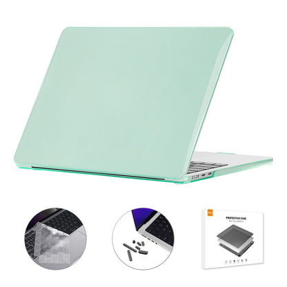 For MacBook Air 13.6 2022 A2681 US Version ENKAY 3 in 1 Crystal Laptop Case with TPU Keyboard Film / Anti-dust Plugs (Green) - MacBook Air Cases by ENKAY | Online Shopping UK | buy2fix