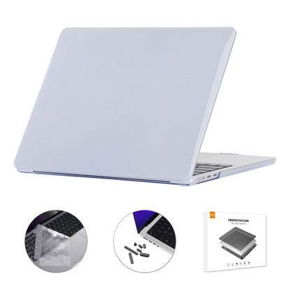 For MacBook Air 13.6 2022 A2681 US Version ENKAY 3 in 1 Crystal Laptop Case with TPU Keyboard Film / Anti-dust Plugs (Sierra Blue) - MacBook Air Cases by ENKAY | Online Shopping UK | buy2fix