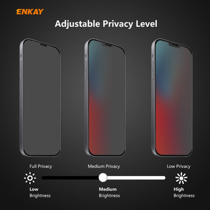 For iPhone 12 / 12 Pro 2pcs ENKAY Hat-Prince 0.26mm 9H 6D Privacy Anti-spy Full Screen Tempered Glass Film - iPhone 12 / 12 Pro Tempered Glass by ENKAY | Online Shopping UK | buy2fix