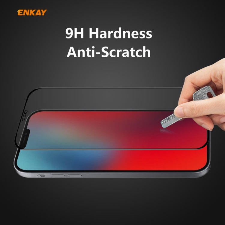 For iPhone 12 / 12 Pro 2pcs ENKAY Hat-Prince 0.26mm 9H 6D Privacy Anti-spy Full Screen Tempered Glass Film - iPhone 12 / 12 Pro Tempered Glass by ENKAY | Online Shopping UK | buy2fix