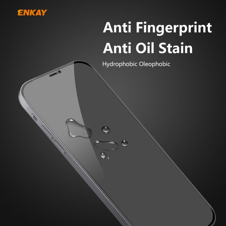 For iPhone 12 / 12 Pro 2pcs ENKAY Hat-Prince 0.26mm 9H 6D Privacy Anti-spy Full Screen Tempered Glass Film - iPhone 12 / 12 Pro Tempered Glass by ENKAY | Online Shopping UK | buy2fix