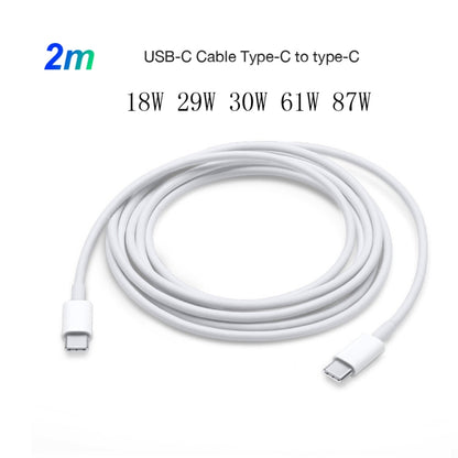 2 in 1 PD 30W USB-C / Type-C + 3A PD 3.0 USB-C / Type-C to USB-C / Type-C Fast Charge Data Cable Set, Cable Length: 2m, UK Plug - Mobile Accessories by buy2fix | Online Shopping UK | buy2fix