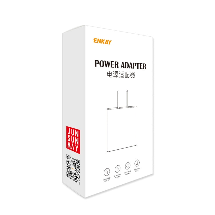 ENKAY Hat-Prince T003-1 10.5W 2.1A Dual USB Charging EU Plug Travel Power Adapter With 2.1A 1m 8 Pin Cable - Mobile Accessories by ENKAY | Online Shopping UK | buy2fix