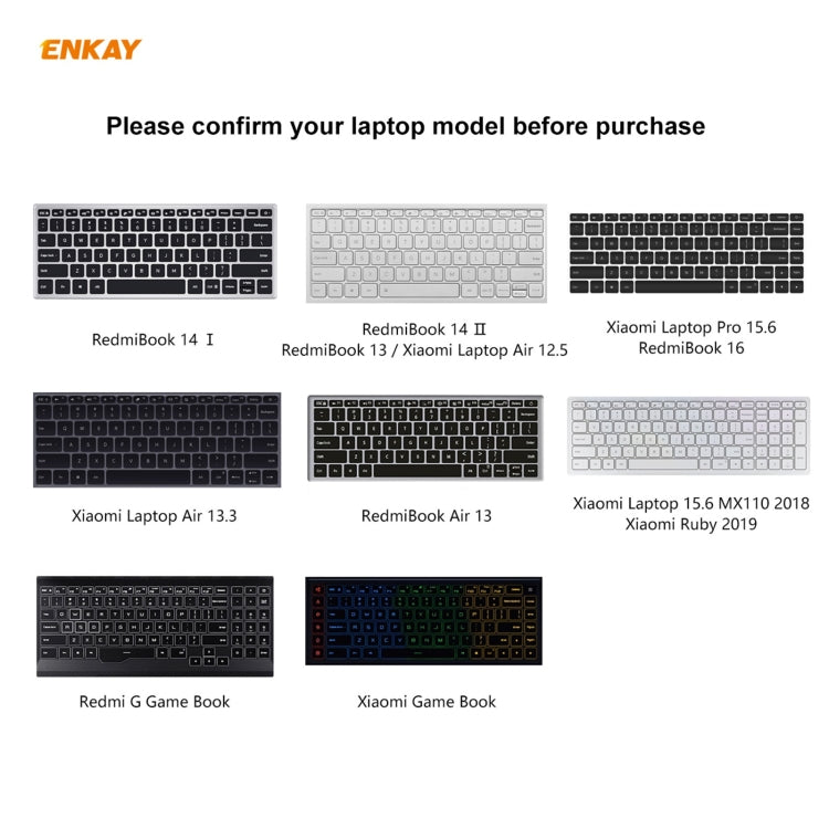 For Xiaomi Laptop Pro 15.6 ENKAY Ultrathin Soft TPU Keyboard Protector Film, US Version - Screen & Keyboard Cover by ENKAY | Online Shopping UK | buy2fix