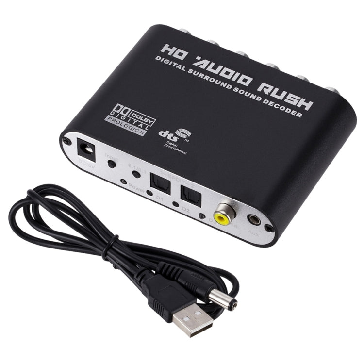 SPDIF Coaxial to RCA DTS AC3 Audio Decoder 5.1CH Optical Digital Amplifier Analog Converter & Amplifier HD Audio - Audio Signal Switcher by buy2fix | Online Shopping UK | buy2fix