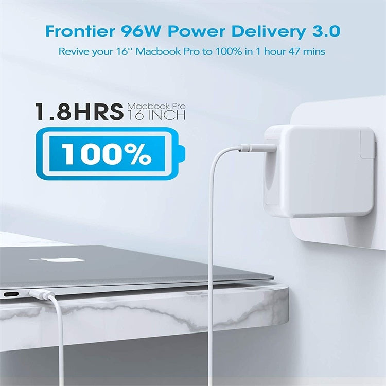 96W USB-C / Type-C Power Adapter Portable Charger with 1.8m USB-C / Type-C to USB-C / Type-C Charging Cable, UK Plug - Mobile Accessories by buy2fix | Online Shopping UK | buy2fix