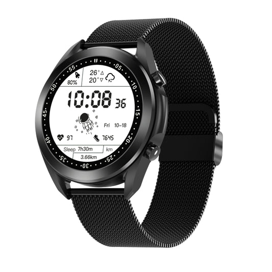 DW95 1.28 inch Color Screen Smart Watch, IP67 Waterproof,Steel Watchband,Support Bluetooth Call/Heart Rate Monitoring/Blood Pressure Monitoring/Blood Oxygen Monitoring/Sleep Monitoring(Black) - Smart Wear by buy2fix | Online Shopping UK | buy2fix