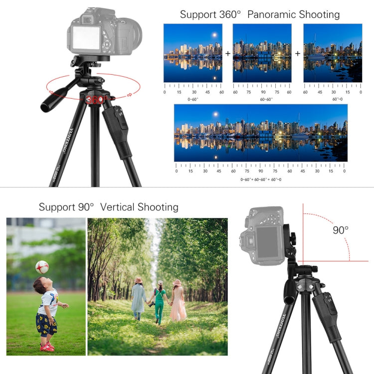 YUNTENG VCT-6808 Multi-Phone Bracket Tripod Mount with Ball Head and Remote Control - Camera Accessories by buy2fix | Online Shopping UK | buy2fix