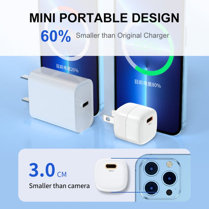 ENKAY APQ-011 Mini PD 20W USB-C / Type-C Port Fast Charger, US Plug(Blue) - USB Charger by ENKAY | Online Shopping UK | buy2fix