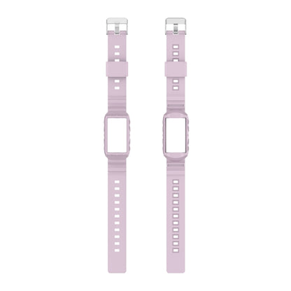 For Fitbit Charge 4 SE Silicone One Body Armor Watch Band(Light Purple) - Smart Wear by buy2fix | Online Shopping UK | buy2fix