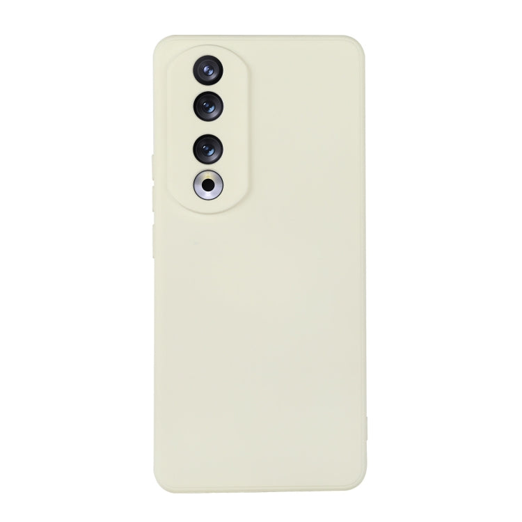 For Honor 90 ENKAY Liquid Silicone Soft Shockproof Phone Case(Beige) - Honor Cases by ENKAY | Online Shopping UK | buy2fix