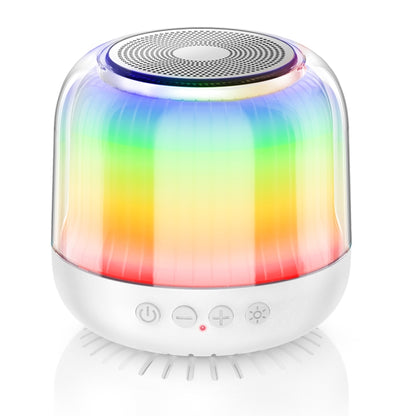 JY12 Full-screen RGB LED Breather Light Wireless Bluetooth Speaker(White) - Mini Speaker by buy2fix | Online Shopping UK | buy2fix