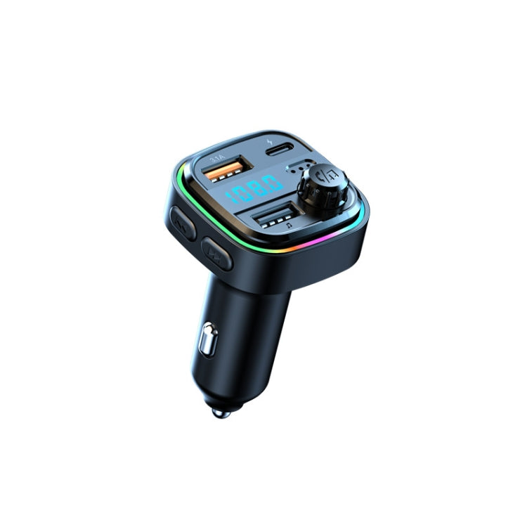 C26 Car Bluetooth Transmitter Handsfree Audio Player Dual USB Car Charger - In Car by buy2fix | Online Shopping UK | buy2fix