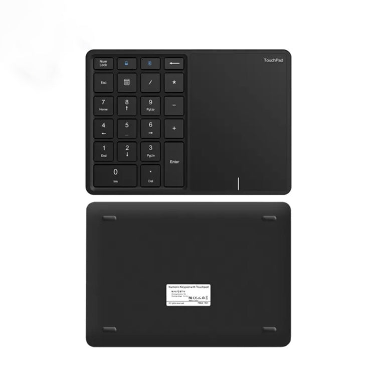 BT-14 Wireless Dual-modes 22 Keys Numeric Type-C Touch Pad Rechargeable Digital Keyboard - Wireless Keyboard by buy2fix | Online Shopping UK | buy2fix