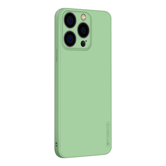 For iPhone 14 Pro PINWUYO Sense Series Liquid Silicone TPU Phone Case(Green) - iPhone 14 Pro Cases by PINWUYO | Online Shopping UK | buy2fix