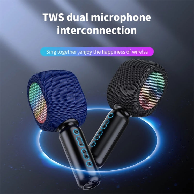 JY57 TWS Wireless Karaoke Microphone Bluetooth Handheld Portable Speaker Home KTV Player with LED Lights - Consumer Electronics by buy2fix | Online Shopping UK | buy2fix