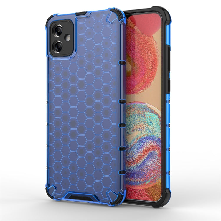 For Samsung Galaxy A04e 4G Honeycomb Phone Case(Blue) - Galaxy Phone Cases by buy2fix | Online Shopping UK | buy2fix