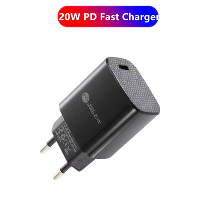 PD11 Mini Single Port PD3.0 USB-C / Type-C 20W Fast Charger for iPhone / iPad Series, EU Plug(Black) - USB Charger by buy2fix | Online Shopping UK | buy2fix