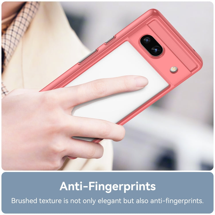 For Google Pixel 7a Colorful Series Acrylic + TPU Phone Case(Red) - Google Cases by buy2fix | Online Shopping UK | buy2fix