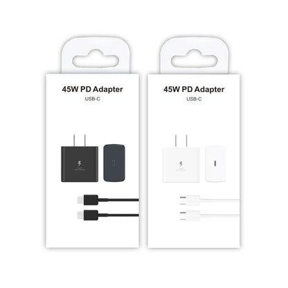 M135 45W USB-C / Type-C Port Fast Charger with 5A Type-C to Type-C Cable, US Plug(Black) -  by buy2fix | Online Shopping UK | buy2fix