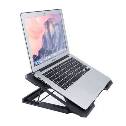 S100 One Fan Adjustable Height Dual USB Ports Laptop Cooling Pad -  by buy2fix | Online Shopping UK | buy2fix