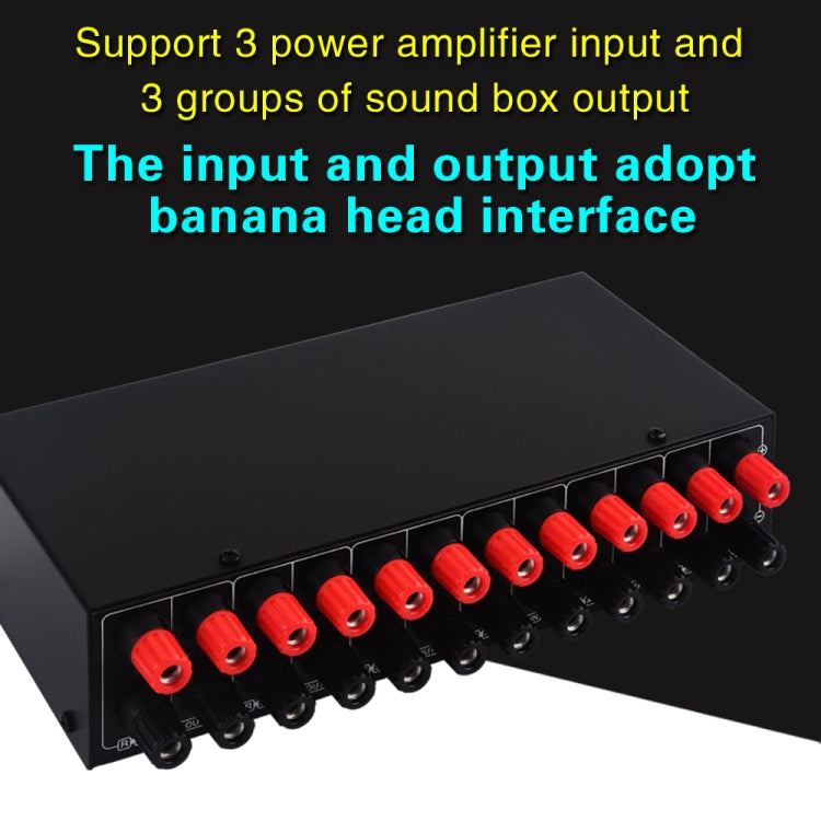 3 Input 3 Output Power Amplifier And Speaker Switcher Speaker Switch Splitter Comparator 300W Per Channel Without Loss Of Sound Quality - Consumer Electronics by buy2fix | Online Shopping UK | buy2fix