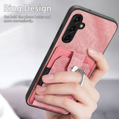 For Samsung Galaxy A14 5G Retro Skin-feel Ring Card Wallet Phone Case(Purple) - Galaxy Phone Cases by buy2fix | Online Shopping UK | buy2fix