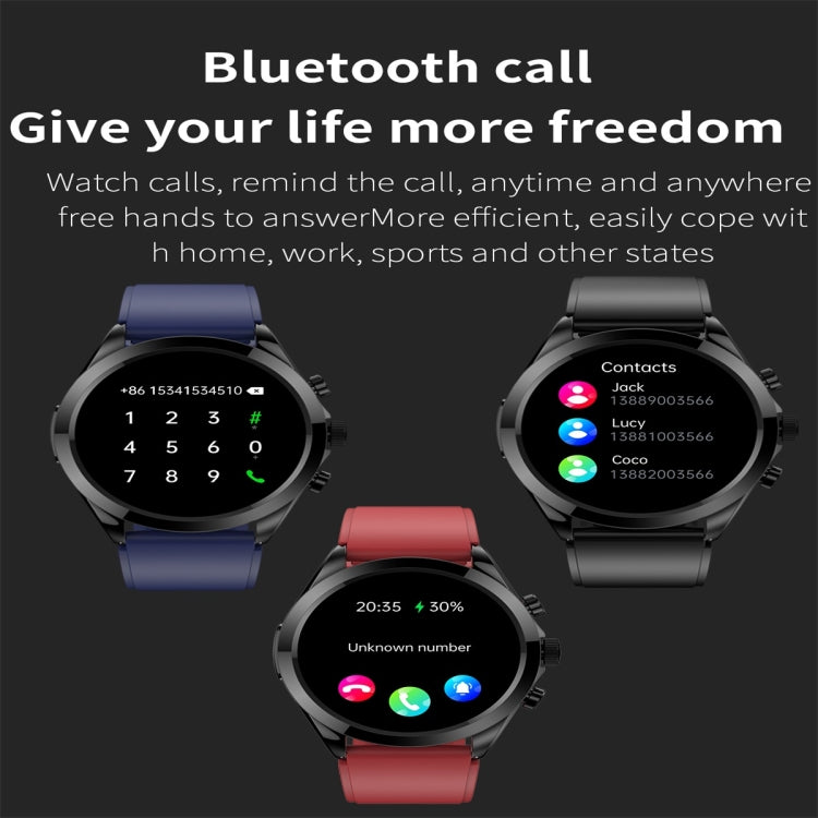 ET440 1.39 inch Color Screen Smart Silicone Strap Watch,Support Heart Rate / Blood Pressure / Blood Oxygen / Blood Glucose Monitoring(Blue) - Smart Watches by buy2fix | Online Shopping UK | buy2fix