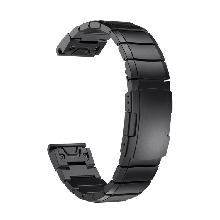 For Garmin Fenix 7 Solar 22mm Titanium Alloy Quick Release Watch Band(Black) - Watch Bands by buy2fix | Online Shopping UK | buy2fix