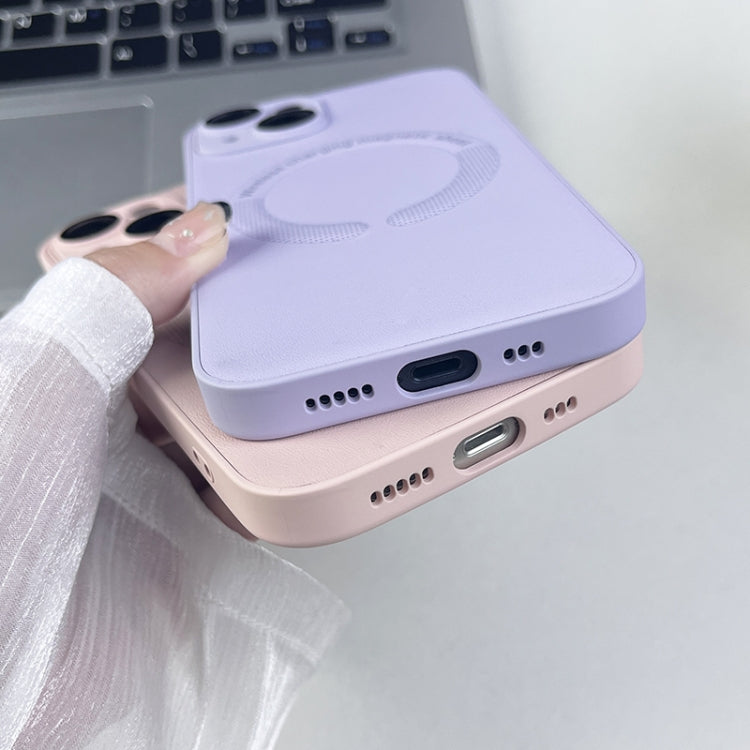 For iPhone 14 Pro Max MagSafe Leather All-inclusive TPU Shockproof Phone Case(Purple Taro) - iPhone 14 Pro Max Cases by buy2fix | Online Shopping UK | buy2fix