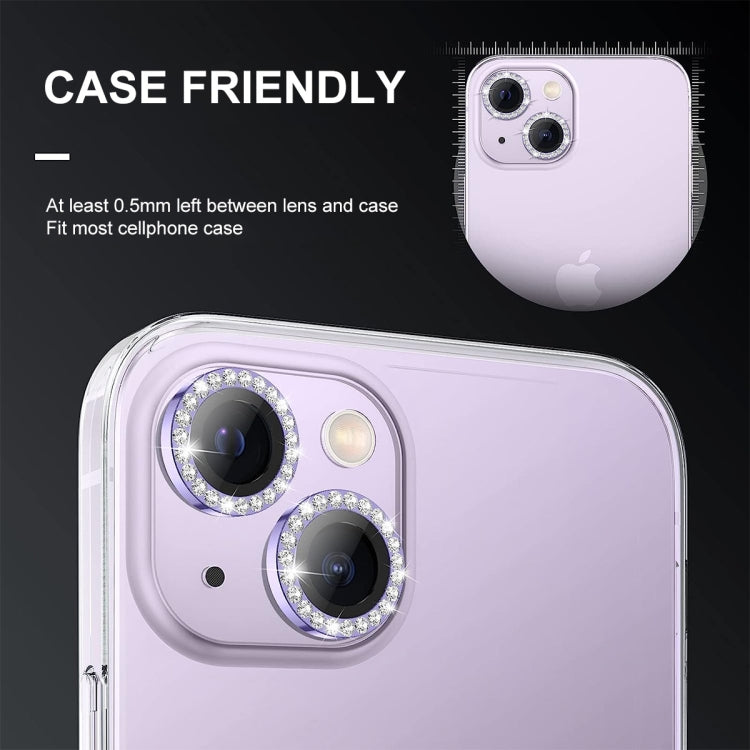 For iPhone 15 / 15 Plus ENKAY AR Anti-reflection Individual Diamond Ring Camera Lens Glass Full Film(Colorful) - iPhone 15 Tempered Glass by ENKAY | Online Shopping UK | buy2fix