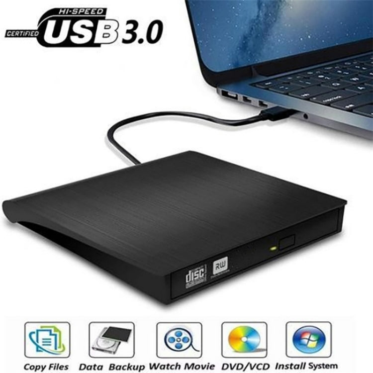 663 High Speed CD DVD Burner USB3.0 Computer Laptop External Optical Drive Burner(White) - Rewritable Drive by buy2fix | Online Shopping UK | buy2fix