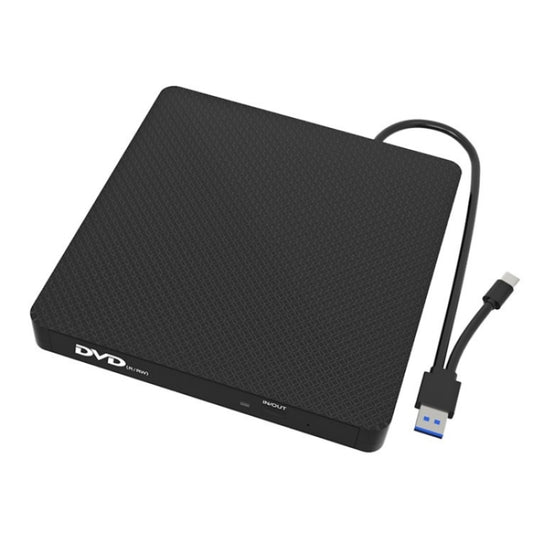 XD009 External CD Reader VCD Burner Ultra-thin Design Laptop Computer USB 3.0+Type-C DVD Drive - Rewritable Drive by buy2fix | Online Shopping UK | buy2fix