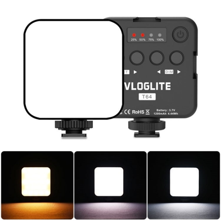 VLOGLITE T64 Portable Small Phone Video Fill Light Photography Beauty Light -  by VLOGLITE | Online Shopping UK | buy2fix