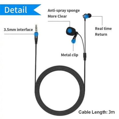 JMARY MC-R5 Lavalier 3.5mm Port Wired Microphone With Sound Monitoring Earphone, Length: 3m - Microphone by Jmary | Online Shopping UK | buy2fix